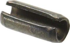 Value Collection - 4mm Diam x 10mm Long Slotted Spring Pin - Grade 1070-1080 Steel, Plain Finish - Exact Industrial Supply