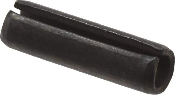 Value Collection - 4mm Diam x 14mm Long Slotted Spring Pin - Grade 1070-1080 Steel, Plain Finish - Exact Industrial Supply