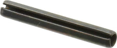 Value Collection - 4mm Diam x 28mm Long Slotted Spring Pin - Grade 1070-1080 Steel, Plain Finish - Exact Industrial Supply