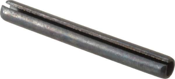 Value Collection - 4mm Diam x 35mm Long Slotted Spring Pin - Grade 1070-1080 Steel, Plain Finish - Exact Industrial Supply