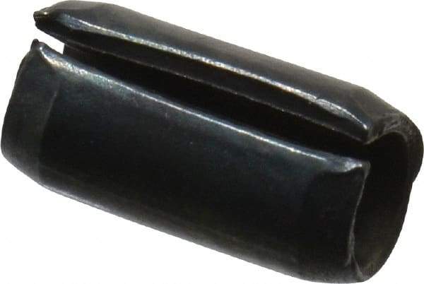 Value Collection - 5mm Diam x 10mm Long Slotted Spring Pin - Grade 1070-1080 Steel, Plain Finish - Exact Industrial Supply