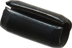 Value Collection - 5mm Diam x 10mm Long Slotted Spring Pin - Grade 1070-1080 Steel, Plain Finish - Exact Industrial Supply