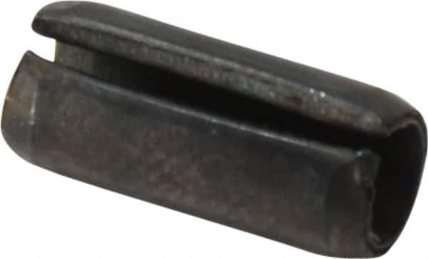 Value Collection - 5mm Diam x 12mm Long Slotted Spring Pin - Grade 1070-1080 Steel, Plain Finish - Exact Industrial Supply
