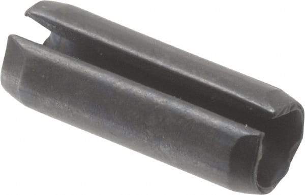 Value Collection - 5mm Diam x 14mm Long Slotted Spring Pin - Grade 1070-1080 Steel, Plain Finish - Exact Industrial Supply