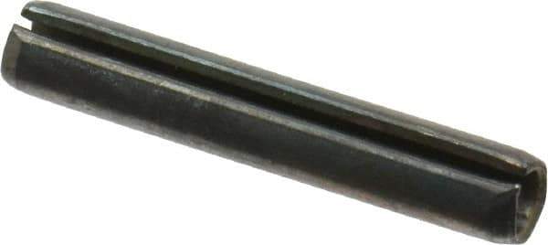 Value Collection - 5mm Diam x 30mm Long Slotted Spring Pin - Grade 1070-1080 Steel, Plain Finish - Exact Industrial Supply