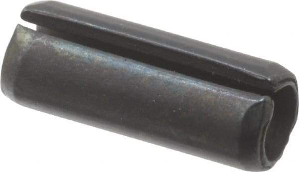 Value Collection - 6mm Diam x 16mm Long Slotted Spring Pin - Grade 1070-1080 Steel, Plain Finish - Exact Industrial Supply