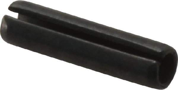 Value Collection - 6mm Diam x 24mm Long Slotted Spring Pin - Grade 1070-1080 Steel, Plain Finish - Exact Industrial Supply