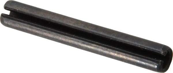 Value Collection - 6mm Diam x 40mm Long Slotted Spring Pin - Grade 1070-1080 Steel, Plain Finish - Exact Industrial Supply