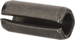 Value Collection - 8mm Diam x 18mm Long Slotted Spring Pin - Grade 1070-1080 Steel, Plain Finish - Exact Industrial Supply