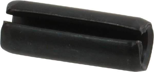 Value Collection - 8mm Diam x 22mm Long Slotted Spring Pin - Grade 1070-1080 Steel, Plain Finish - Exact Industrial Supply