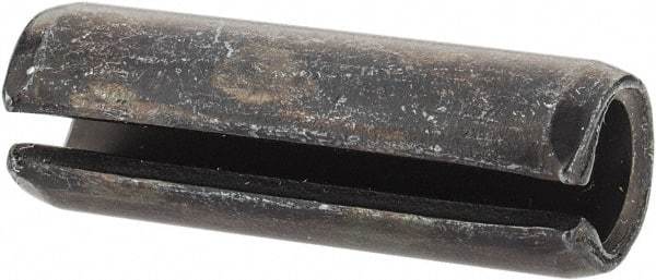 Value Collection - 8mm Diam x 24mm Long Slotted Spring Pin - Grade 1070-1080 Steel, Plain Finish - Exact Industrial Supply
