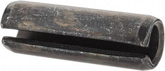Value Collection - 8mm Diam x 24mm Long Slotted Spring Pin - Grade 1070-1080 Steel, Plain Finish - Exact Industrial Supply