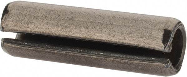 Value Collection - 8mm Diam x 26mm Long Slotted Spring Pin - Grade 1070-1080 Steel, Plain Finish - Exact Industrial Supply
