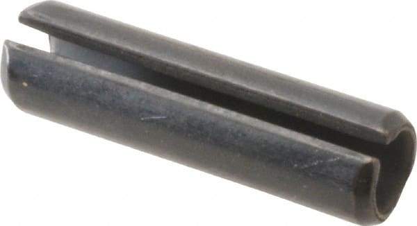 Value Collection - 8mm Diam x 30mm Long Slotted Spring Pin - Grade 1070-1080 Steel, Plain Finish - Exact Industrial Supply