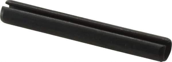 Value Collection - 8mm Diam x 60mm Long Slotted Spring Pin - Grade 1070-1080 Steel, Plain Finish - Exact Industrial Supply