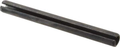 Value Collection - 8mm Diam x 80mm Long Slotted Spring Pin - Grade 1070-1080 Steel, Plain Finish - Exact Industrial Supply