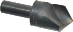 M.A. Ford - 1" Head Diam, 1/2" Shank Diam, 1 Flute 100° High Speed Steel Countersink - Bright Finish, 2-3/4" OAL, 0.12" Nose Diam, Single End, Straight Shank, Right Hand Cut - Exact Industrial Supply