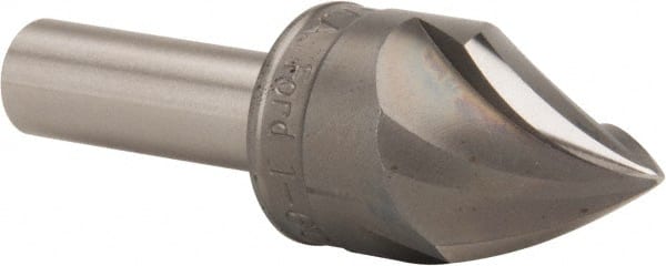 M.A. Ford - 1" Head Diam, 1/2" Shank Diam, 3 Flute 60° High Speed Steel Countersink - Exact Industrial Supply