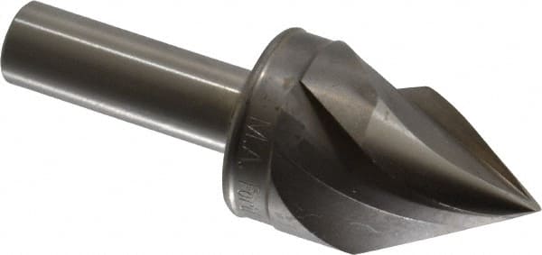 M.A. Ford - 1-1/8" Head Diam, 1/2" Shank Diam, 3 Flute 60° High Speed Steel Countersink - Exact Industrial Supply