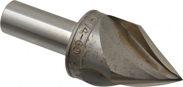 M.A. Ford - 1-1/4" Head Diam, 5/8" Shank Diam, 3 Flute 60° High Speed Steel Countersink - Exact Industrial Supply