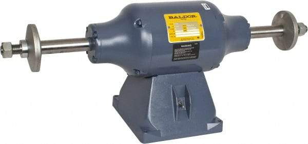 Baldor - 10" Wheel Diam x 1-1/4" Wheel Width, 1-1/2 hp Buffer - 7/8" Arbor Hole Diam, 1 Phase, 3,600 Max RPM, 115/230 Volts - Exact Industrial Supply