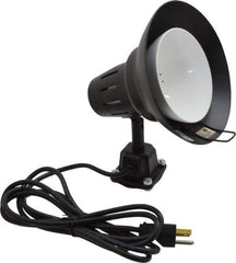 Electrix - Direct Mounted, Incandescent, Black, General Purpose Task Light - 100 Watt, 120 Volt, Nonmagnifying - Exact Industrial Supply