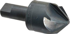 M.A. Ford - 1-1/2" Head Diam, 3/4" Shank Diam, 6 Flute 90° High Speed Steel Countersink - Bright Finish, 3-1/2" OAL, 0.43" Nose Diam, Single End, Straight Shank, Right Hand Cut - Exact Industrial Supply
