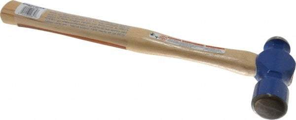 Vaughan Bushnell - 1-1/2 Lb Head Ball Pein Hammer - Hickory Handle, 15-1/4" OAL - Exact Industrial Supply