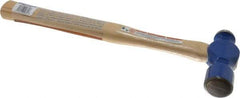 Vaughan Bushnell - 1-1/2 Lb Head Ball Pein Hammer - Hickory Handle, 15-1/4" OAL - Exact Industrial Supply