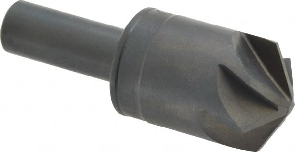 M.A. Ford - 1" Head Diam, 1/2" Shank Diam, 6 Flute 120° High Speed Steel Countersink - Exact Industrial Supply