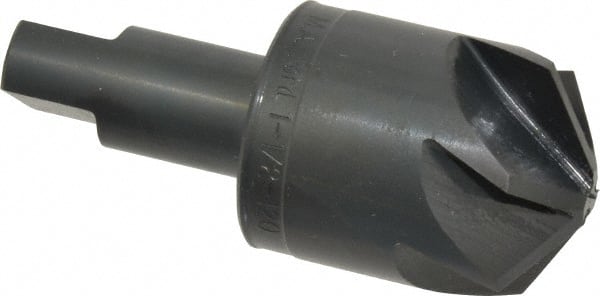 M.A. Ford - 1-1/2" Head Diam, 3/4" Shank Diam, 6 Flute 120° High Speed Steel Countersink - Exact Industrial Supply