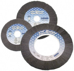 Osborn - 6" OD, 1-1/4" Arbor Hole, Nylon Wheel Brush - 5/16" Face Width, 1" Trim Length, 0.01" Filament Diam, 2,400 RPM - Exact Industrial Supply