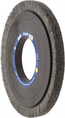 Osborn - 14" OD, 5-1/4" Arbor Hole, Crimped Nylon Wheel Brush - 1" Face Width, 1-1/4" Trim Length, 0.028" Filament Diam, 1,800 RPM - Exact Industrial Supply