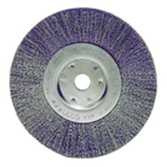‎6″ Diameter-1/2″-5/8″ Arbor Hole - Crimped Steel Wire Straight Wheel - Exact Industrial Supply