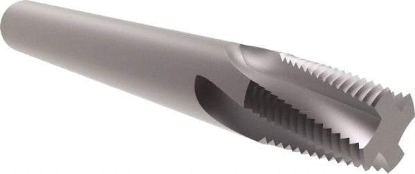 Allied Machine and Engineering - 1-11 BSPT, 0.62" Cutting Diam, 4 Flute, Solid Carbide Helical Flute Thread Mill - Internal/External Thread, 1.546" LOC, 4" OAL, 5/8" Shank Diam - Exact Industrial Supply