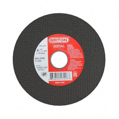 Made in USA - 6" 46 Grit Aluminum Oxide Cutoff Wheel - 1/16" Thick, 5/8" Arbor, 10,186 Max RPM, Use with Circular Saws - Exact Industrial Supply