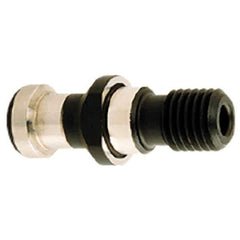Iscar - CAT50 Taper, 1-8 Thread, 60° Angle Radius, Standard Retention Knob - 3.346" OAL, 29/32" Knob Diam, 1.772" from Knob to Flange, 0.236" Coolant Hole, Through Coolant - Exact Industrial Supply