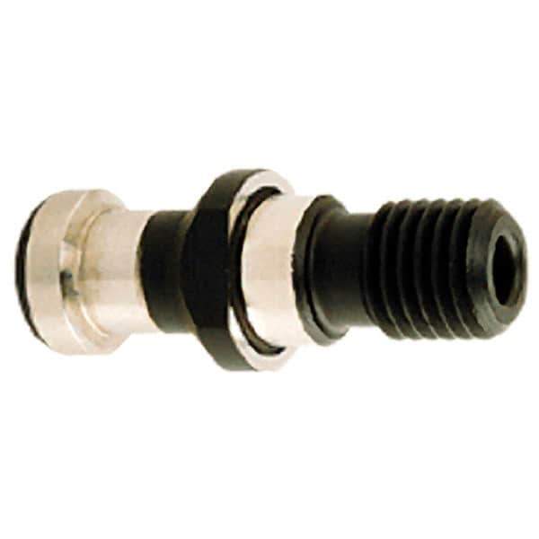 Iscar - CAT40 Taper, 5/8-11 Thread, 90° Angle Radius, Standard Retention Knob - 2-1/4" OAL, 0.59" Knob Diam, 1.266" from Knob to Flange, 0.217" Coolant Hole, Through Coolant - Exact Industrial Supply