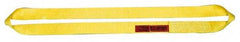 Lift-All - 10' Long x 4" Wide, 15,500 Lb Vertical Capacity, 2 Ply, Nylon Web Sling - 12,400 Lb Choker Capacity, Yellow - Exact Industrial Supply