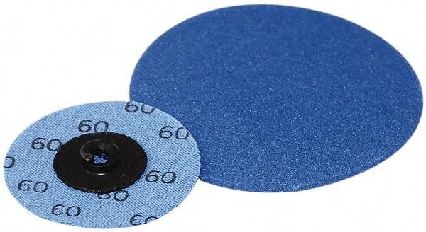 Superior Abrasives - 3" Disc Diam, 60 Grit, Zirconia Alumina Quick Change Disc - Type S Attaching System, Coated, Medium Grade - Exact Industrial Supply