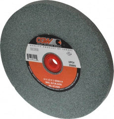 Camel Grinding Wheels - 60 Grit Silicon Carbide Bench & Pedestal Grinding Wheel - 6" Diam x 1" Hole x 1/2" Thick, 4456 Max RPM, I Hardness, Medium Grade , Vitrified Bond - Exact Industrial Supply