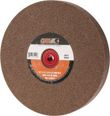 Camel Grinding Wheels - 60 Grit Aluminum Oxide Bench & Pedestal Grinding Wheel - 8" Diam x 1-1/4" Hole x 1" Thick, 3600 Max RPM, M Hardness, Medium Grade , Vitrified Bond - Exact Industrial Supply