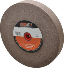 Camel Grinding Wheels - 60 Grit Aluminum Oxide Bench & Pedestal Grinding Wheel - 10" Diam x 1-1/4" Hole x 1-1/2" Thick, 2483 Max RPM, M Hardness, Medium Grade , Vitrified Bond - Exact Industrial Supply