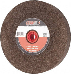 Camel Grinding Wheels - 46 Grit Aluminum Oxide Bench & Pedestal Grinding Wheel - 6" Diam x 1" Hole x 1" Thick, 4456 Max RPM, M Hardness, Coarse Grade , Vitrified Bond - Exact Industrial Supply