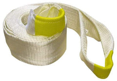 Erickson Manufacturing - 30' Long x 6" Wide, 55,000 Lb Basket Capacity, Polyester Web Sling - White, with Loop Ends - Exact Industrial Supply