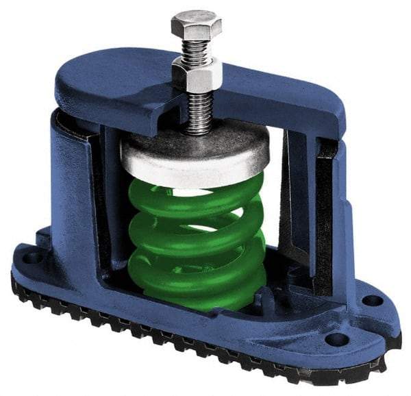 Mason Ind. - 3/8-16 Bolt Thread, 4" Long x 2-1/8" Wide x 4-1/2" High Stud Mount Leveling Pad & Mount - 45 Max Lb Capacity - Exact Industrial Supply