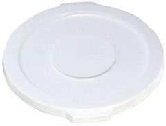 Rubbermaid - Round Lid for Use with 10 Gal Round Trash Cans - White, Polyethylene, For 2632 Brute Trash Cans - Exact Industrial Supply