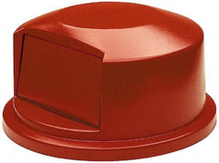 Rubbermaid - Round Lid for Use with 44 Gal Round Trash Cans - Red, Polyethylene, For 2643 Brute Trash Cans - Exact Industrial Supply