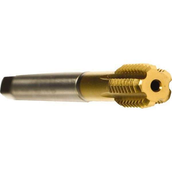 Emuge - 5/8-18 UNF 2BX Modified Bottoming Thread Forming Tap - Cobalt, TiN Finish, 3.937" OAL, 0.591" Thread Length, Right Hand Thread, Series Druck - Exact Industrial Supply