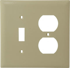 Pass & Seymour - 2 Gang, 4-1/2 Inch Long x 4-3/4 Inch Wide, Standard Combination Wall Plate - Exact Industrial Supply
